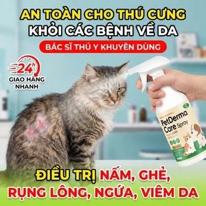 🐶 Xịt trị ghẻ, nấm, rụng lông 500ml – Công thức tự nhiên, an toàn, thú cưng liếm được, hiệu quả nhanh 🐱