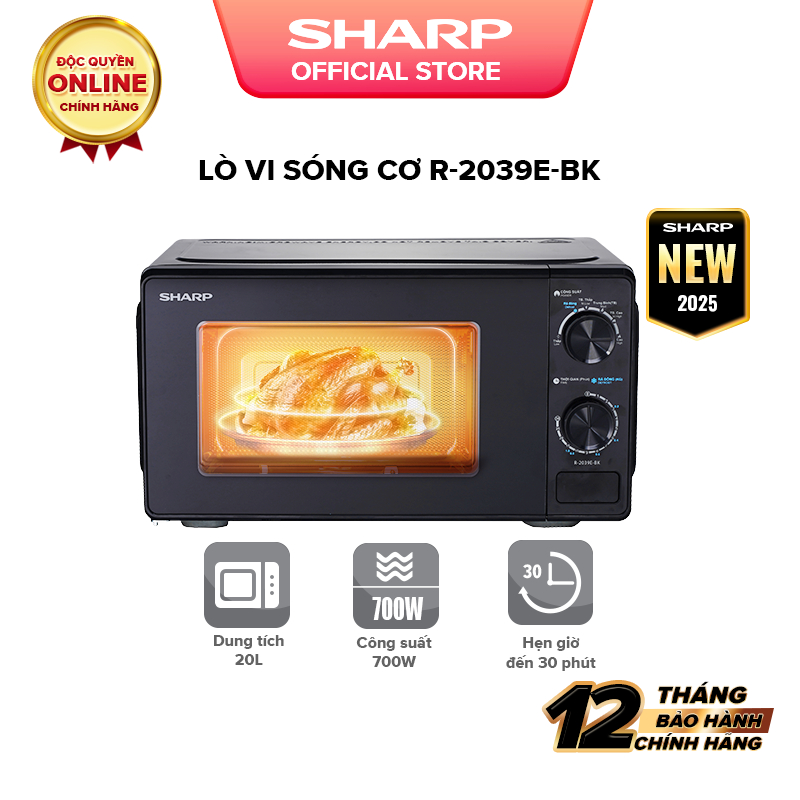Lò vi sóng Sharp R-2039E-BK - ảnh sản phẩm 2