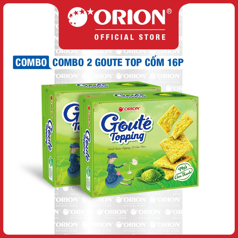 [LIVESTREAM] Combo 2 Hộp Bánh Goute Topping Cốm Dừa (16 Gói/Hộp)