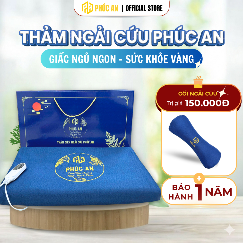 [THẢM XANH] Thảm Điện Ngải Cứu Phúc An Sưởi Ấm Giảm Đau Nhức Cho Người Lớn Tuổi, Êm Ái Thoải Mái