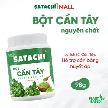 Bột Cần Tây nguyên chất SATACHI – 100% lá cần tây tự nhiên, không đường – Hộp 98g & 318g