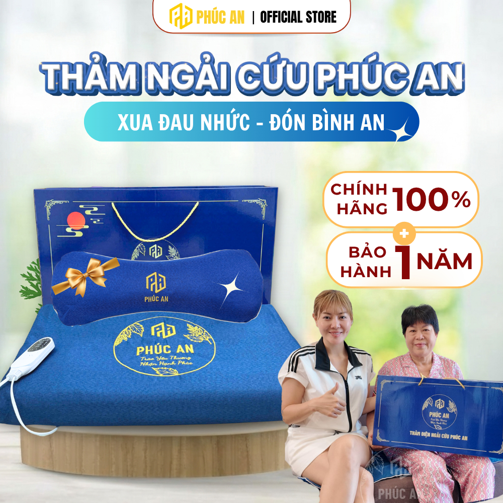 Thảm Điện Ngải Cứu Phúc An Hỗ Trợ Giảm Đau Xương Khớp, Giảm Đau Lưng, Giữ Ấm Lưu Thông Tuần Hoàn Máu