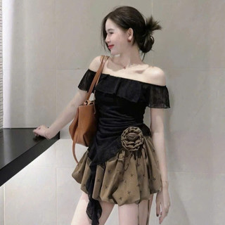 Áo Ren Bigsize Nữ Trễ Vai Nhún Bèo Che Bụng Tôn Dáng Dễ Phối Váy Quần Mặc Hàng Ngày 60-92kg A350