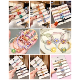 Quà tặng khách hàng - Set 100 Chun Buộc Tóc Hoạt Hình Dễ Thương HaminStore