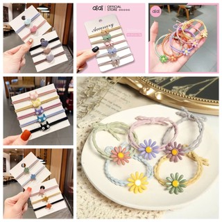 Quà tặng khách hàng - Set 100 Chun Buộc Tóc Hoạt Hình Dễ Thương HaminStore