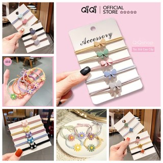 Quà tặng khách hàng - Set 100 Chun Buộc Tóc Hoạt Hình Dễ Thương HaminStore
