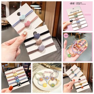 Quà tặng khách hàng - Set 100 Chun Buộc Tóc Hoạt Hình Dễ Thương HaminStore