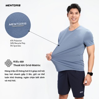 Áo Thun Nam MENTORIS Vải Thun Lạnh Cao Cấp, Form Regular Fit, Co Giãn Thoáng Khí, Mặc Thể Thao MTS01