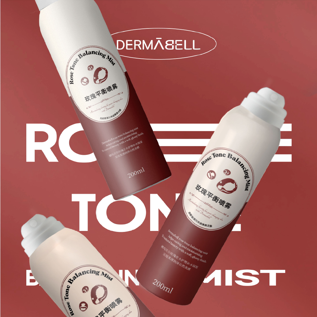Xịt Khoáng Hoa Hồng DERMABELL Dưỡng Ẩm Làm Dịu Da Cho Làn Da Rạng Rỡ Rose Toner Balancing Mist 200ml