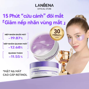 LANBENA Mặt Nạ Mắt Retinol/Vitamin C (Hộp/60 miếng) - Hỗ Trợ Trẻ Hóa, Giảm Nhăn, Làm Mờ Quầng Thâm Mắt Skincare