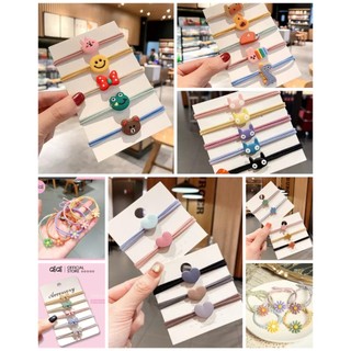 Quà tặng khách hàng - Set 100 Chun Buộc Tóc Hoạt Hình Dễ Thương HaminStore