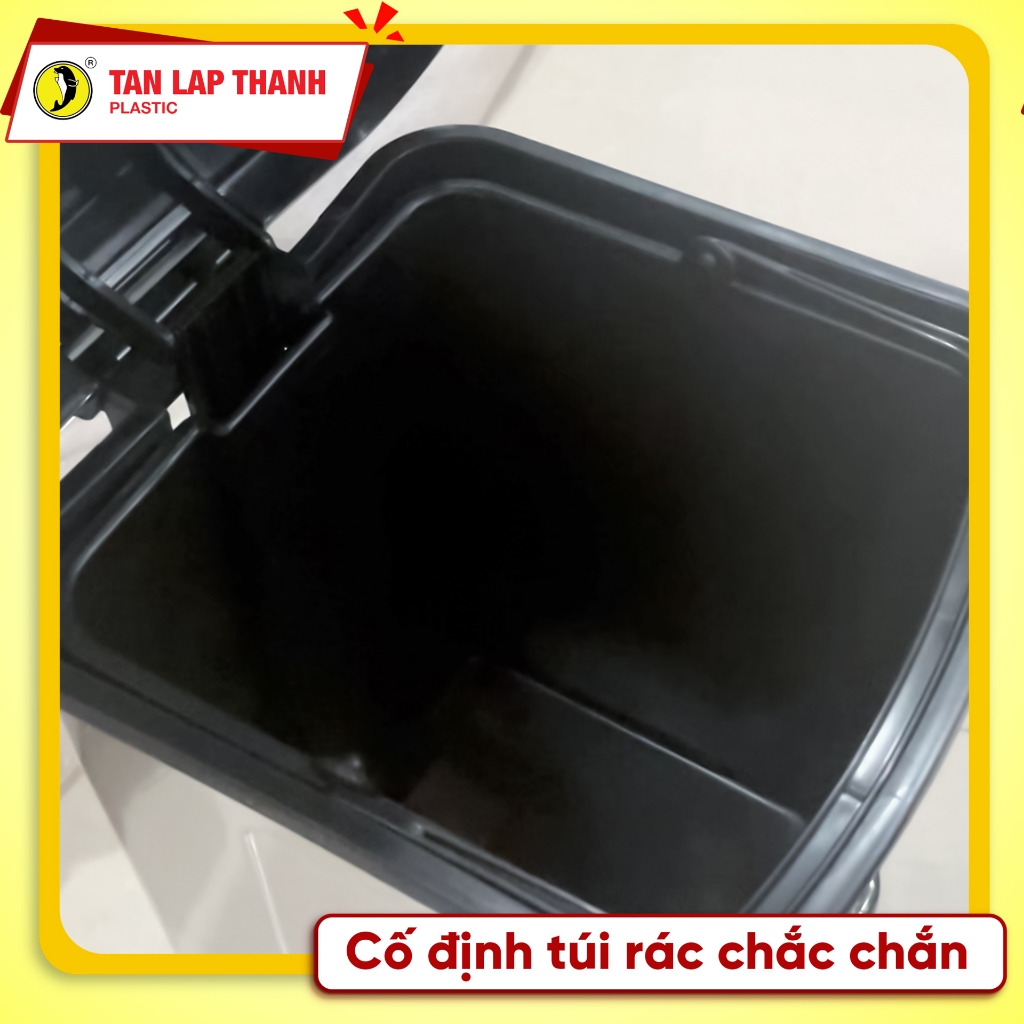 Thùng rác đạp bạc nhựa PP cao cấp Tân Lập Thành Sản phẩm chất lượng, nhà nhà thịnh vượng, bền chắc | BigBuy360 - bigbuy360.vn