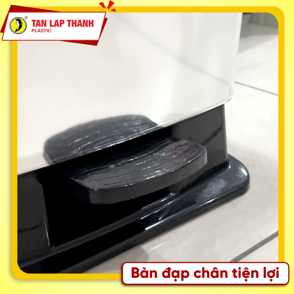 Thùng rác đạp bạc nhựa PP cao cấp Tân Lập Thành Sản phẩm chất lượng, nhà nhà thịnh vượng, bền chắc | BigBuy360 - bigbuy360.vn