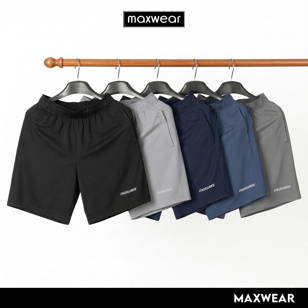 Combo 3 Quần Shorts Nam Thể Thao Ultra Soft Vải Gió Mềm Thấm Hút Nhanh Khô Không Dính Da Maxwear