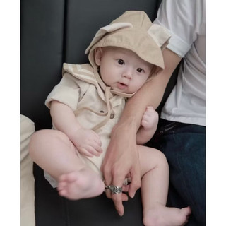 Bodysuit cổ thủy thủ kèm mũ bé trai – style Hàn xinh xắn