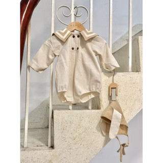 Bodysuit cổ thủy thủ kèm mũ bé trai – style Hàn xinh xắn