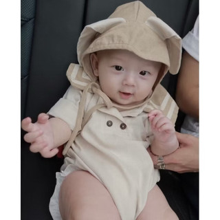 Bodysuit cổ thủy thủ kèm mũ bé trai – style Hàn xinh xắn