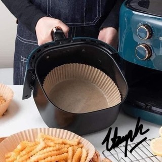 Combo 2 set 100 Giấy lót nồi chiên không dầu đường kính 20cm thấm hút mỡ an toàn cho sức khỏe