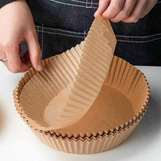 Combo 2 set 100 Giấy lót nồi chiên không dầu đường kính 20cm thấm hút mỡ an toàn cho sức khỏe