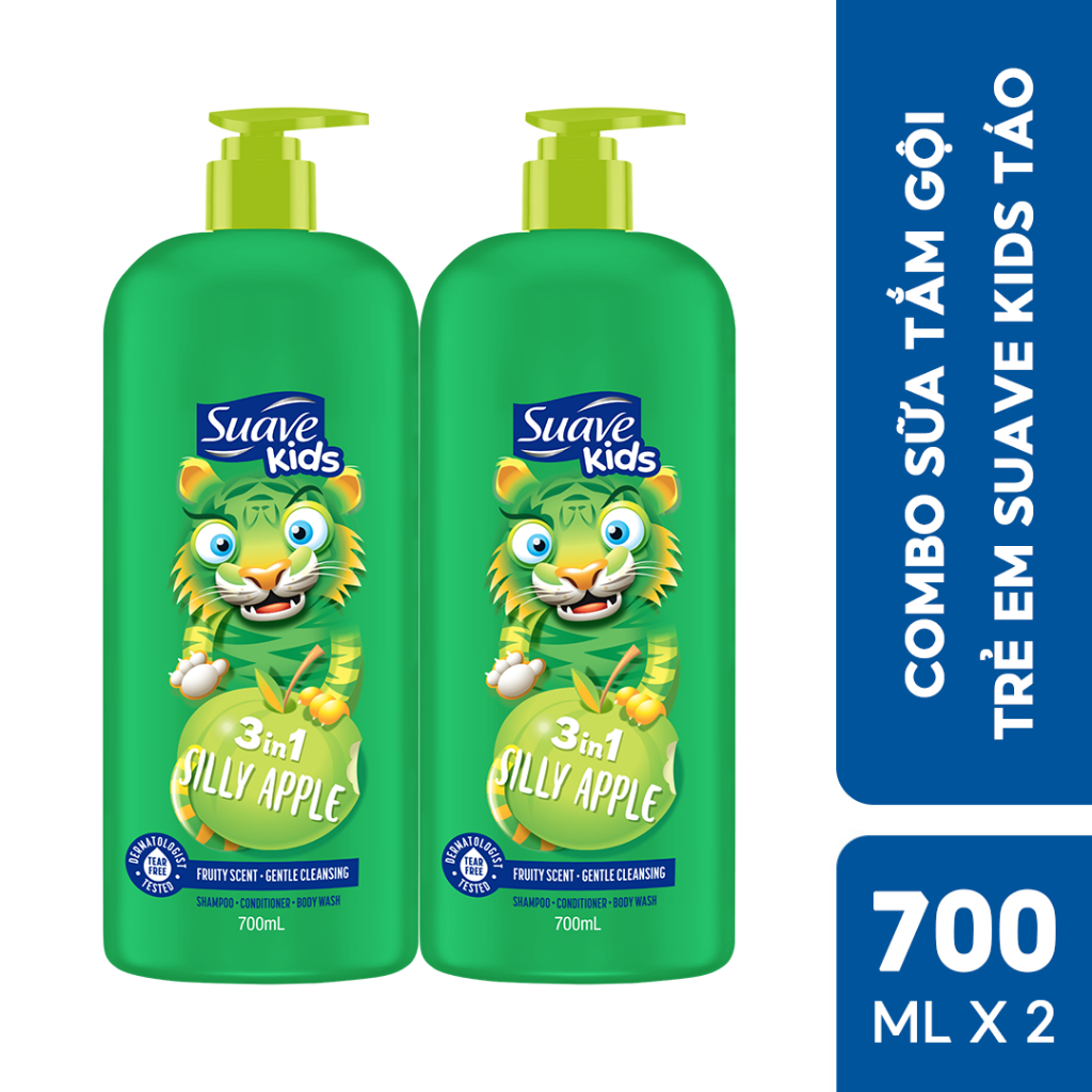 Combo 2 Sữa tắm gội trẻ em Suave Kids 3 trong 1 700mlx2 (tùy chọn mùi)