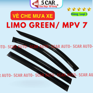 Vè che mưa Limo Green - CHỈ INOX/ NHỰA ĐEN 4CT/ 6CT sáng bóng, vừa khít forrm xe, hỗ trợ cản mưa, sẵn keo