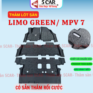 Thảm lót sàn NHỰA 5D TPE Tràn viền có kèm RỐI SẴN xe Vinfast Limo Green/ MPV7, dễ dàng vệ sinh, lắp đặt- Mẫu TLY