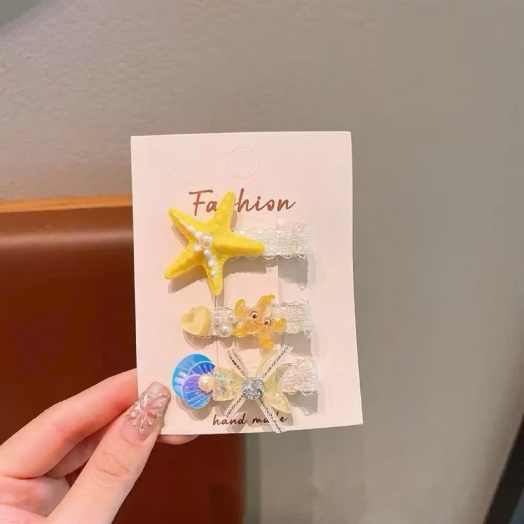 Set 3 Kẹp Tóc Sao Biển (Ocean Starfish Clip Set)