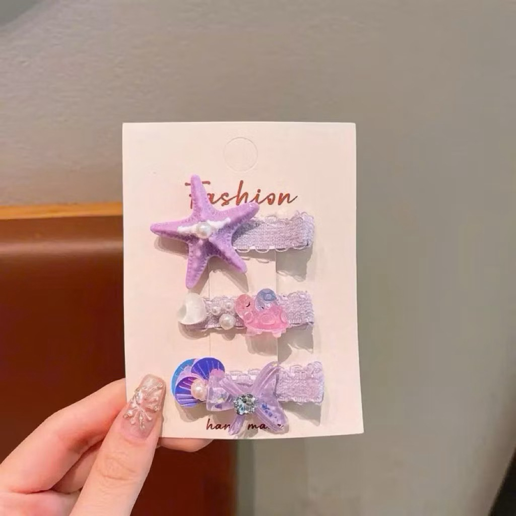 Set 3 Kẹp Tóc Sao Biển (Ocean Starfish Clip Set)