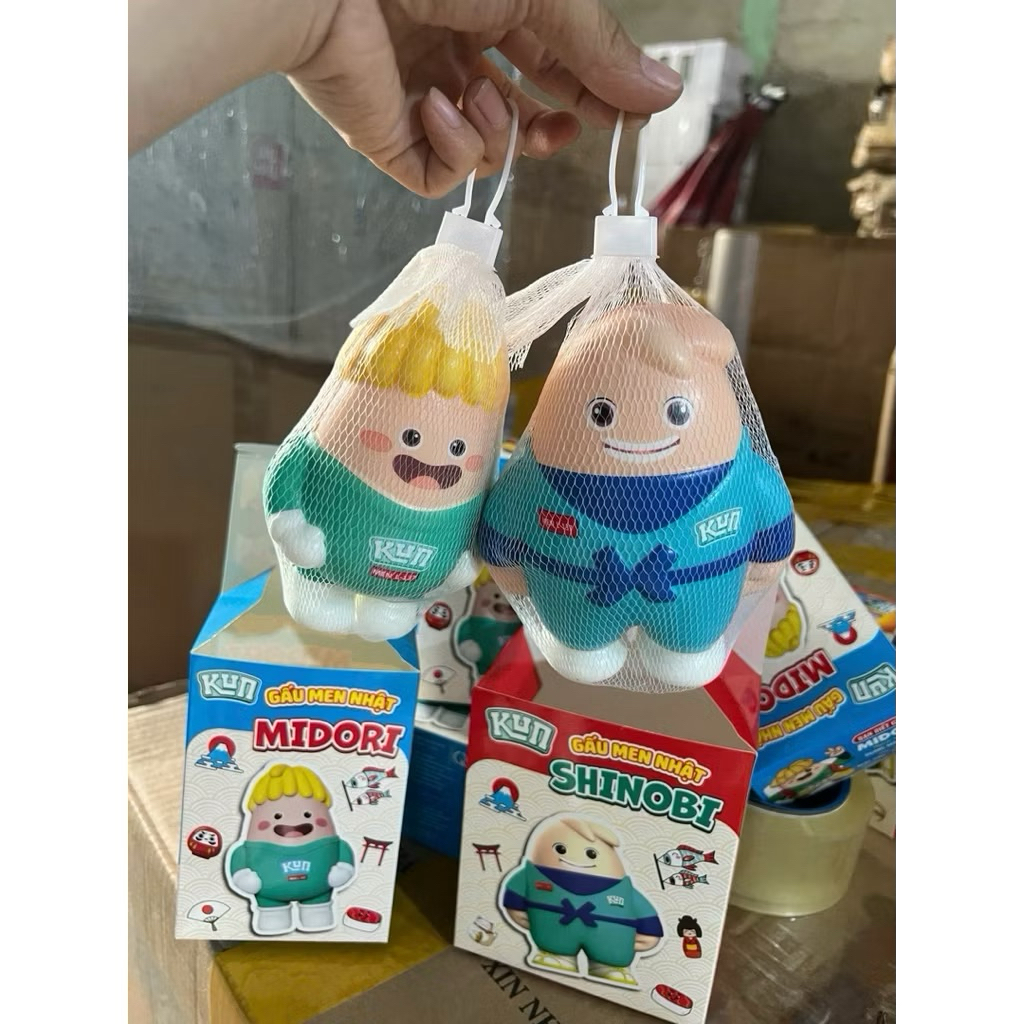 Đồ chơi gấu men Nhật Kun: SHINOBI & MIDORI