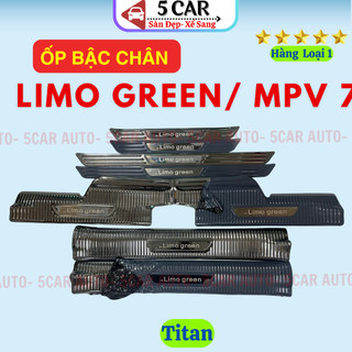 Ốp bậc cửa xe Vinfast Limo Green/ MPV7 chất liệu titan, chống xước cửa xe cao cấp- Giá 1 bộ