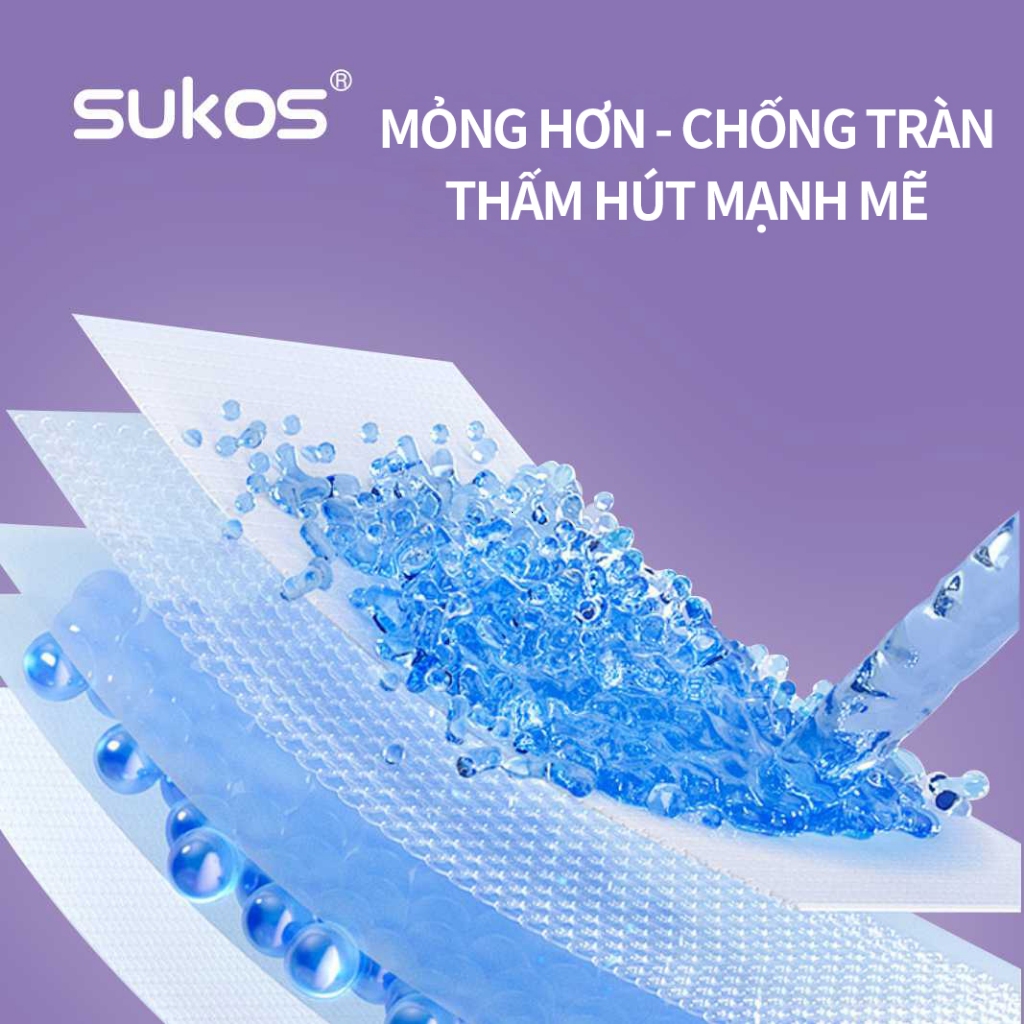 SUKOS Tã bỉm quần size M-XXXXL 50 miếng  cao cấp siêu thấm hút mềm mại chống tràn an toàn cho bé đủ