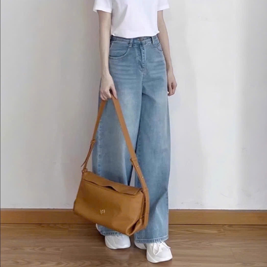 Quần Jean Hot Trend 2026 – Mặc là xinh- Quần Jean Ống suông Nữ HAZEE Chất Denim Mềm Hack Dáng