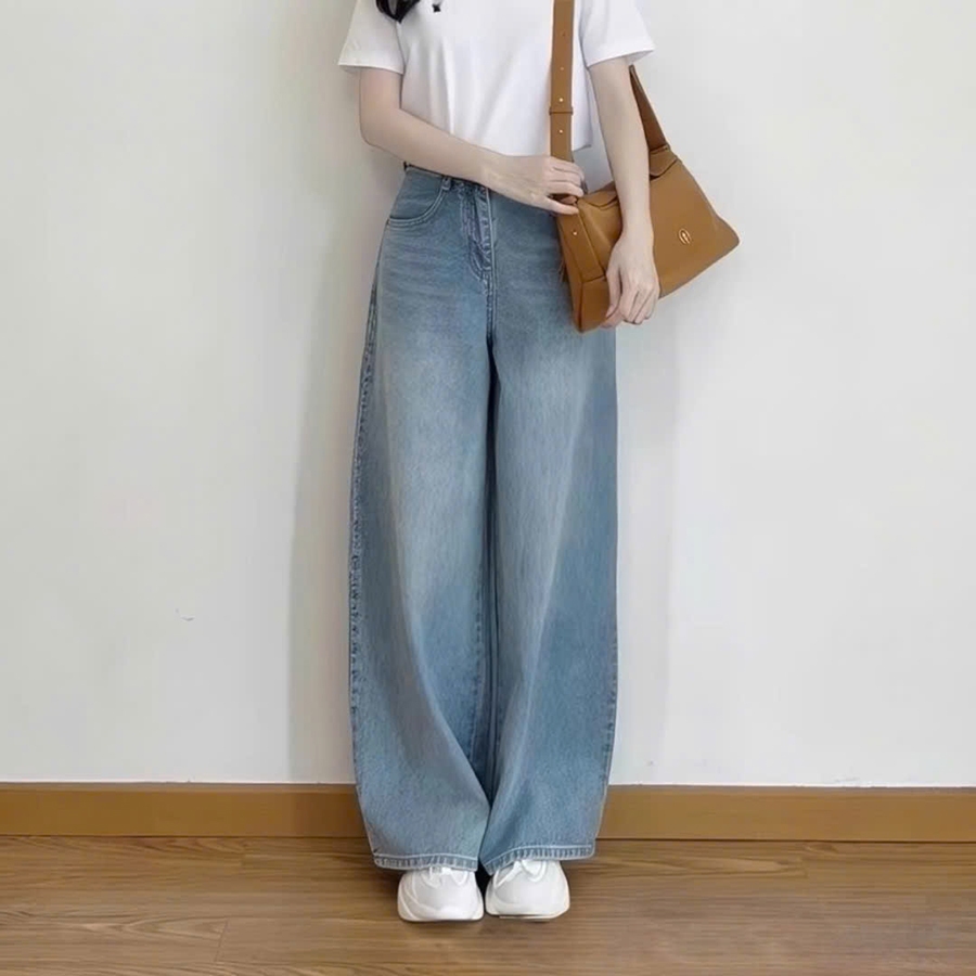 Quần Jean Hot Trend 2026 – Mặc là xinh- Quần Jean Ống suông Nữ HAZEE Chất Denim Mềm Hack Dáng
