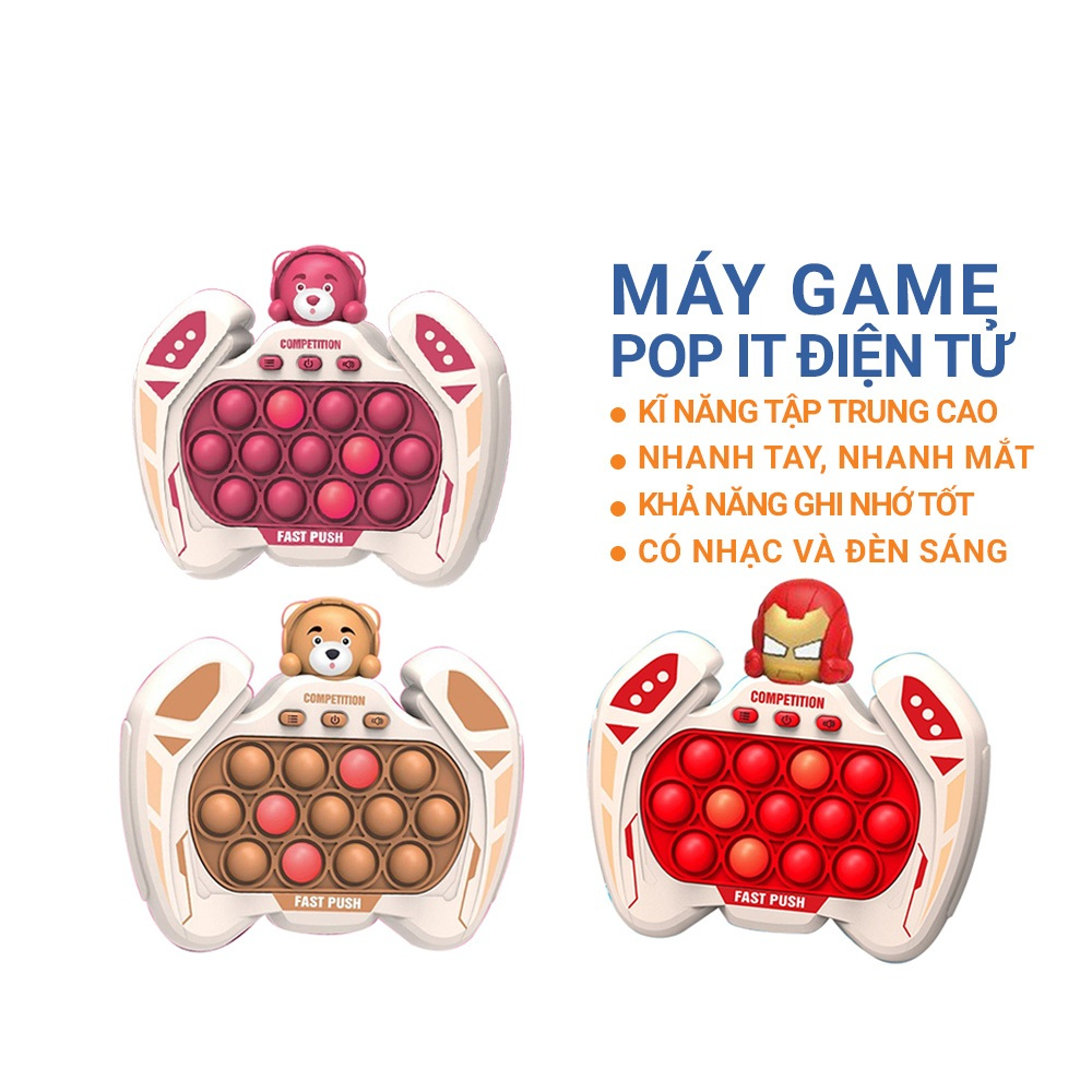 Đồ Chơi POP IT Điện Tử, Slim Dẻo - Máy Chơi Game Cầm Tay Giảm Căng Thẳng