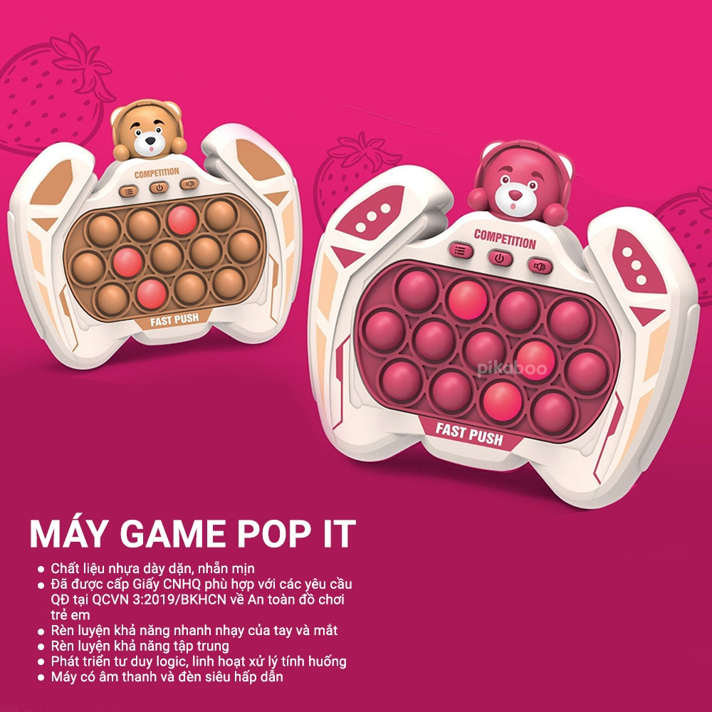 Đồ Chơi POP IT Điện Tử, Slim Dẻo - Máy Chơi Game Cầm Tay Giảm Căng Thẳng
