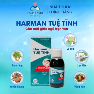 Siro An Thần Ngủ Ngon Harman Tuệ Tĩnh - Hỗ trợ Giảm Lo Âu, Giúp Dễ Ngủ, Ngủ Ngon và Sâu Giấc