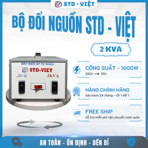 Đổi Nguồn 220V Ra 100V 110V 2KVA (Biến Áp) Dùng Cho Đồ Nhật Nội Địa | Không Nóng Không Ồn | BH 2 Năm