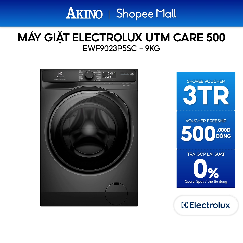 EWF9023P5SC | Máy giặt Lồng Ngang Electrolux UltimateCare 500 Inverter 9 kg