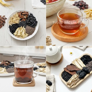 Set nguyên liệu giúp dưỡng tóc, hỗ trợ đen tóc, dày tóc: Hà thủ ô, nữ trinh tử, tang thầm tử, đậu đen,...