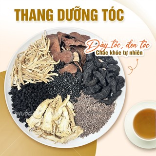 Set nguyên liệu giúp dưỡng tóc, hỗ trợ đen tóc, dày tóc: Hà thủ ô, nữ trinh tử, tang thầm tử, đậu đen,...