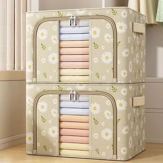 [mua 6 tặng 1](30L-110L)hộp đựng quần áo có khung thép, Hộp Vải Chứa Đồ Đa Năng Kích Thước Lớn Túi Đựng Đồ Lót Đồ Chơi
