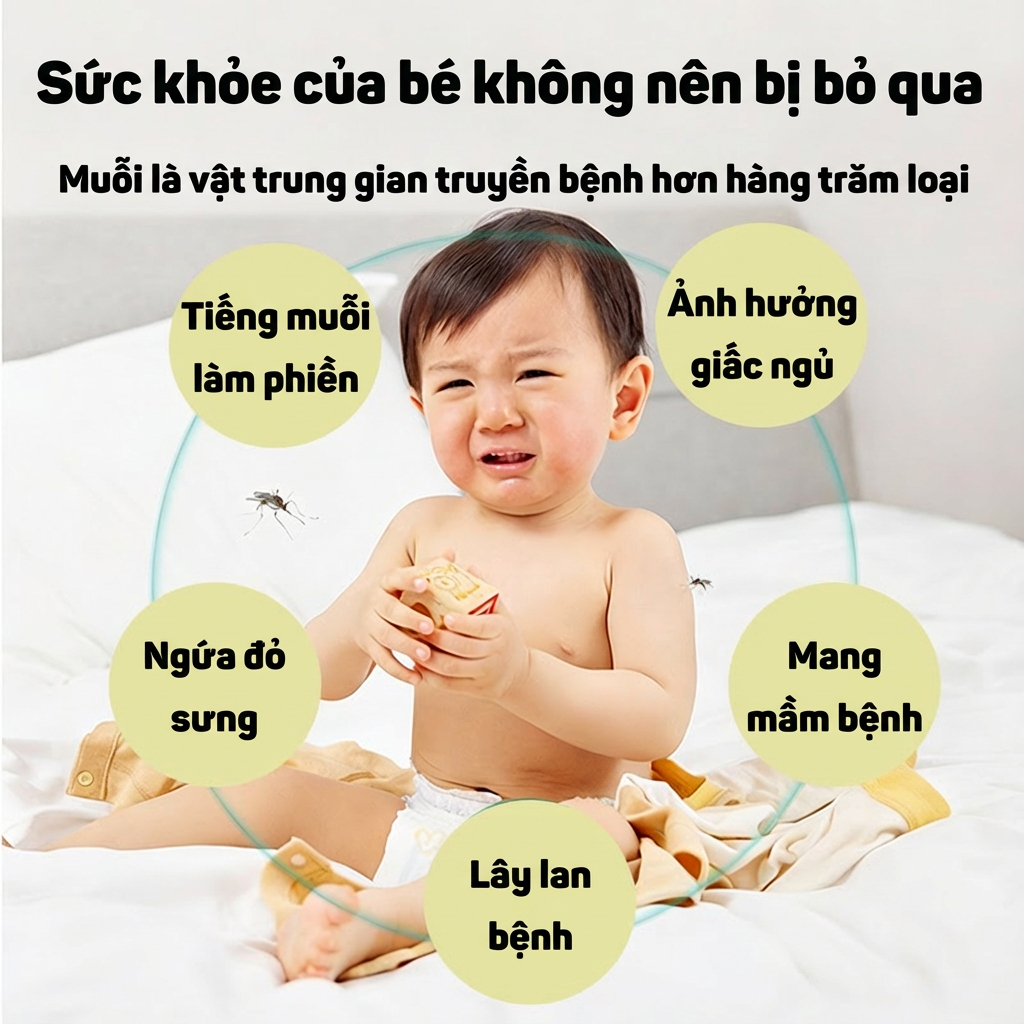 Sản phẩm mới sáp chống muỗi, xua muỗi nhanh, an toàn dịu nhẹ, mẹ và bé dùng được 220g
