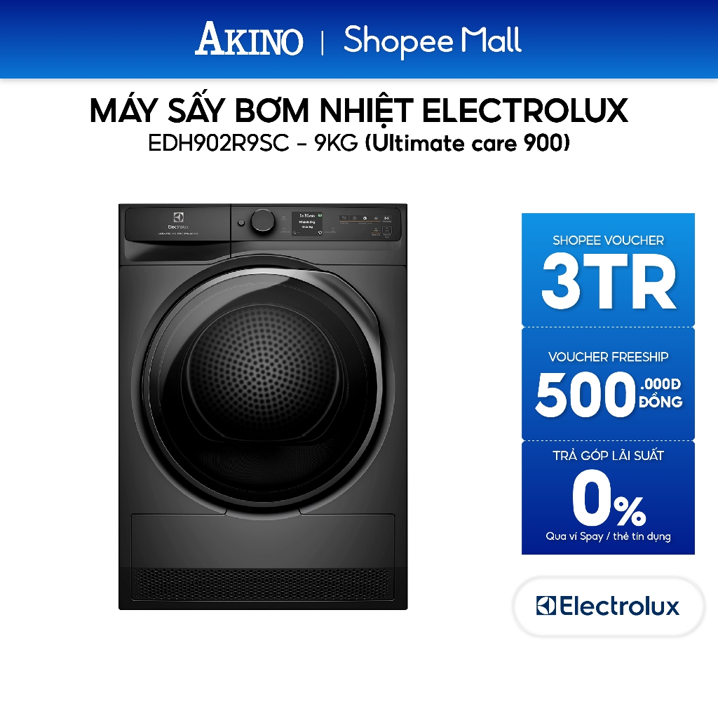 EDH902R9SC | Máy sấy bơm nhiệt Electrolux UltimateCare 900 Inverter 9KG