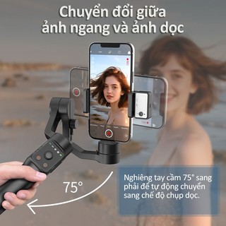 QAML Gậy Selfie Gimbal 3 chân đa năng, chống rung tốt, theo dõi khuôn mặt tự động, dễ dùng cho livestream và quay phim