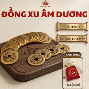 Đồng xu Ngũ Đế, vật phẩm phong thủy Lộc Tụ Các thu hút tài lộc vận may, cân bằng năng lượng