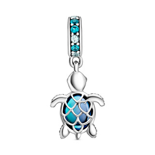 Charm Bạc Pandora Moments Murano Chú Rùa Biển Cả Xanh Dương - Murano Glass Sea Turtle Dangle Charm