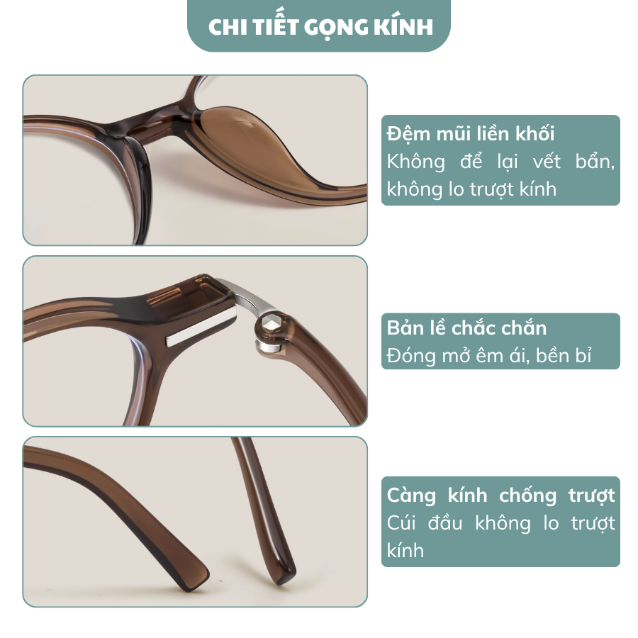 Kính Mắt Gọng Oval Nữ INNI Thời Trang, Gọng Kính Chống Ánh Sáng Xanh Thòi Trang Cho Nữ - Mã 6613