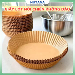 Combo 2 set 100 Giấy lót nồi chiên không dầu đường kính 20cm thấm hút mỡ an toàn cho sức khỏe