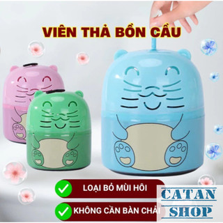Lọ Thả Bồn Cầu Hình Con Mèo Toilet Tự Động Khử Mùi Diệt Khuẩn Sạch Mảng Bám Lưu Hương Thơm