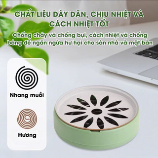 Hộp đựng hương muỗi kèm khay tách hương, đựng nhang muỗi có nắp đậy chống bỏng an toàn Life plus HD03